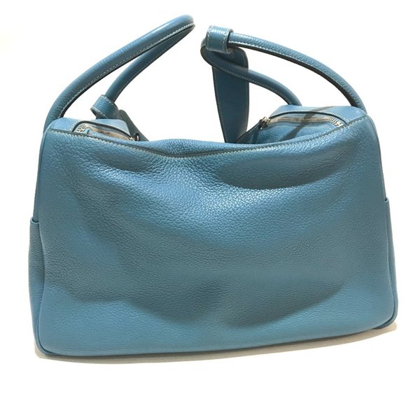 Hermes Bag Shoulder Bag Hand Bag Blue gene blue SilverHardware - Picture 3 of 6